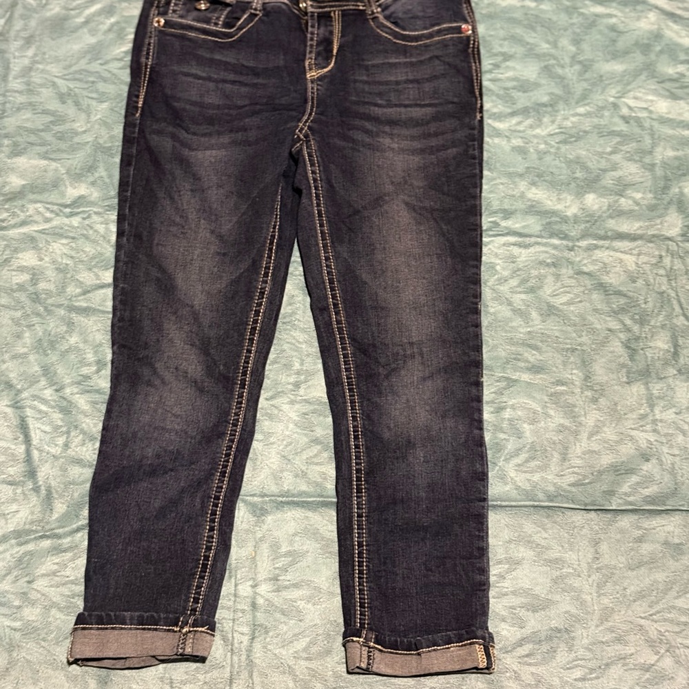 Wallflower Dark Blue Ankle Jeans